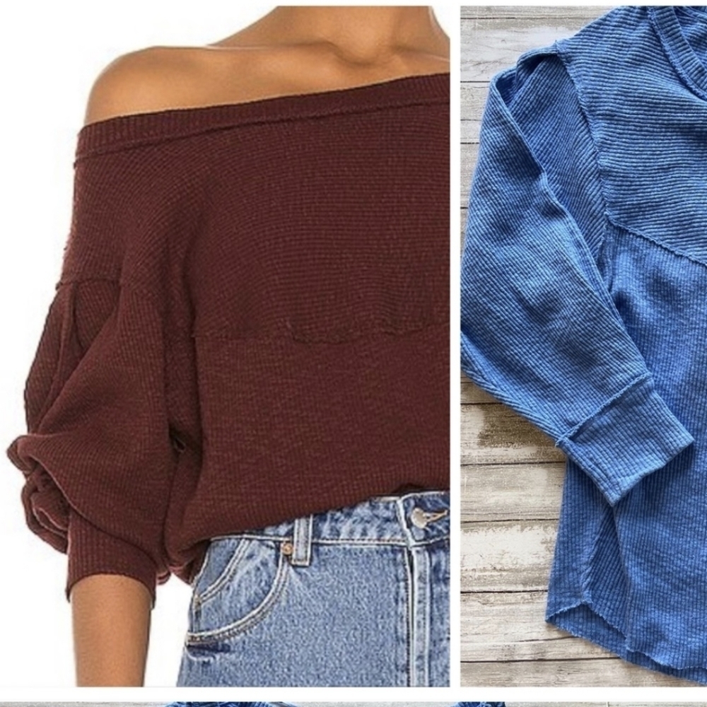 Free People we the free og thermal medium blue